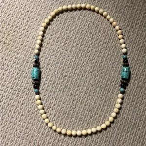 32 inch turquoise and ivory Necklace